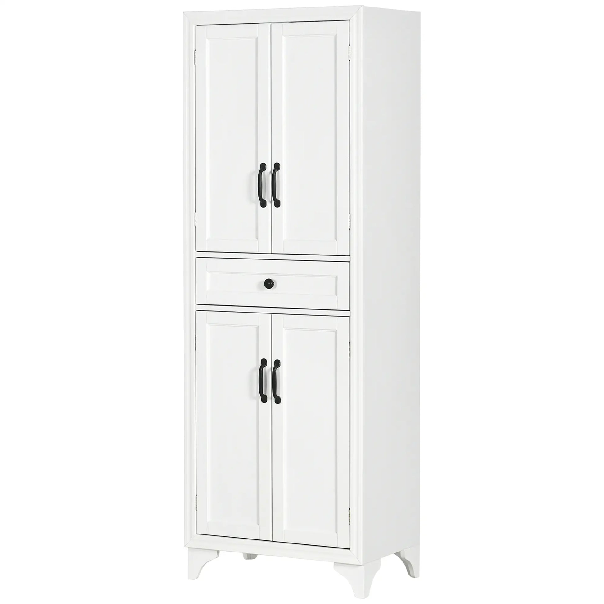 Freestanding Storage Cabinet, Kitchen Pantry with 2 Shelves, 4 Doors Kitchen Pantry Cabinets at Gallery Canada