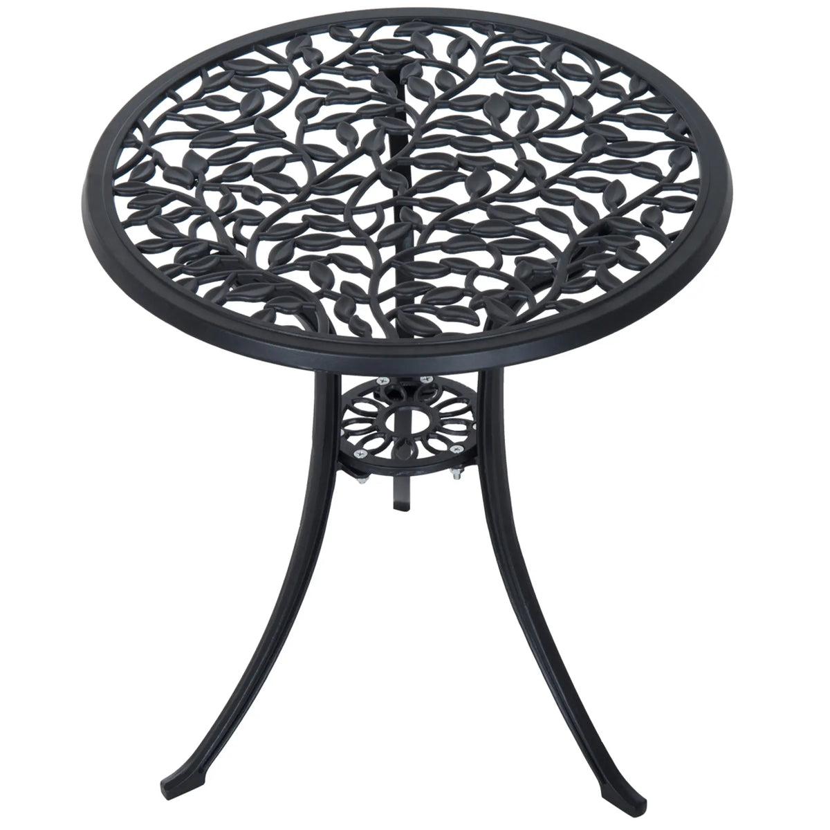 Patio Bistro Set, Cast Aluminum Table & Chairs, Black Bistro Sets at Gallery Canada