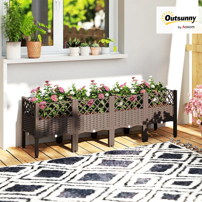 Raised Garden Bed With Legs, Self Watering Planter Box, 63" x 15.7" x 20.3" Elevated Garden Beds at Gallery Canada