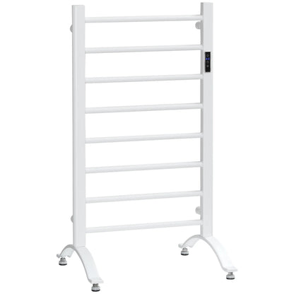 8-Bar Heated Towel Warmer, Wall Mount, Adjustable Temperature, White Bath Accessories White at Gallery Canada