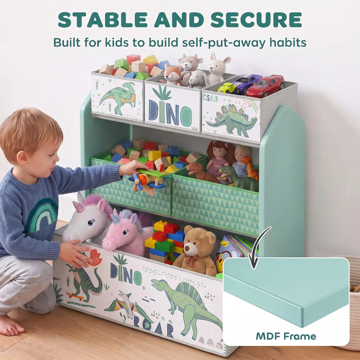 3-Tier Kids Storage Organizer, 6 Bins, Green Baby & Kids Storage at Gallery Canada