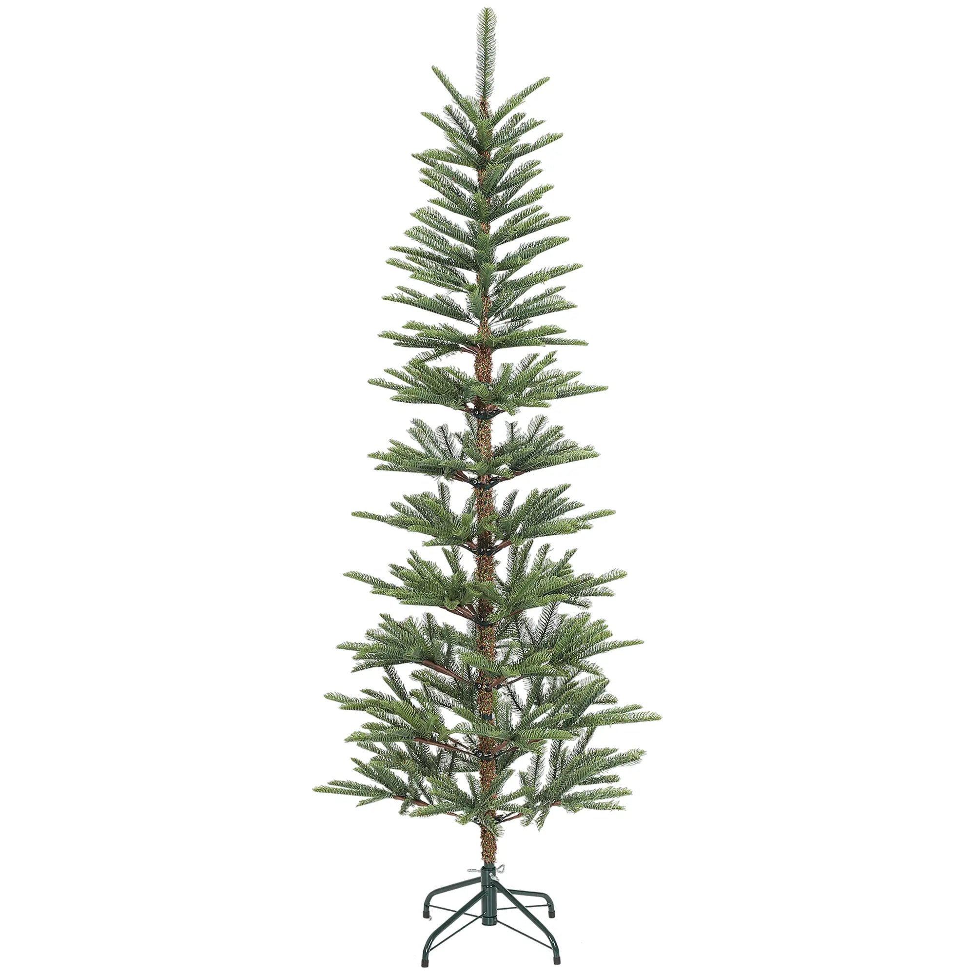 6 ft Artificial Fir Pencil Christmas Tree, Metal Stand, Green Pencil Christmas Trees Green at Gallery Canada