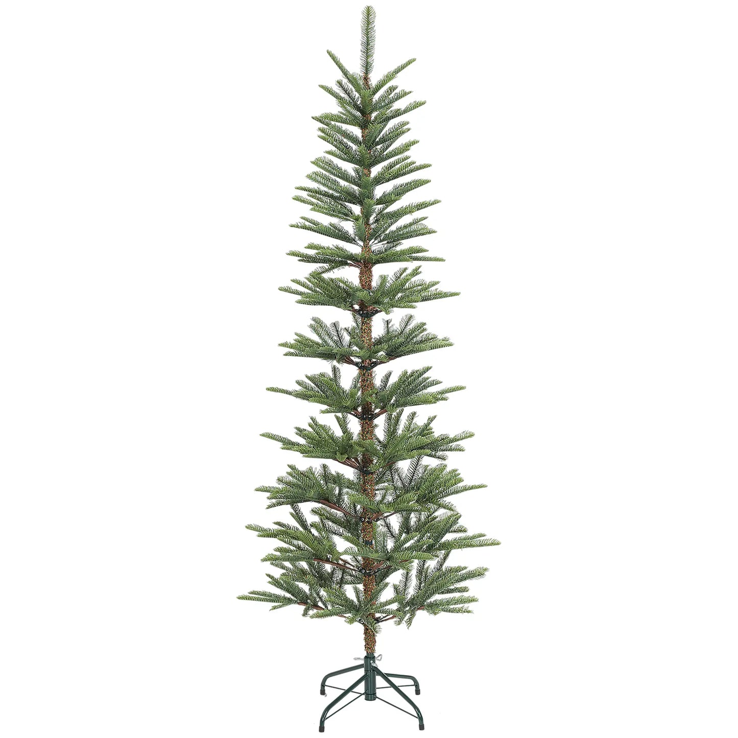 6 ft Artificial Fir Pencil Christmas Tree, Metal Stand, Green Pencil Christmas Trees Green at Gallery Canada