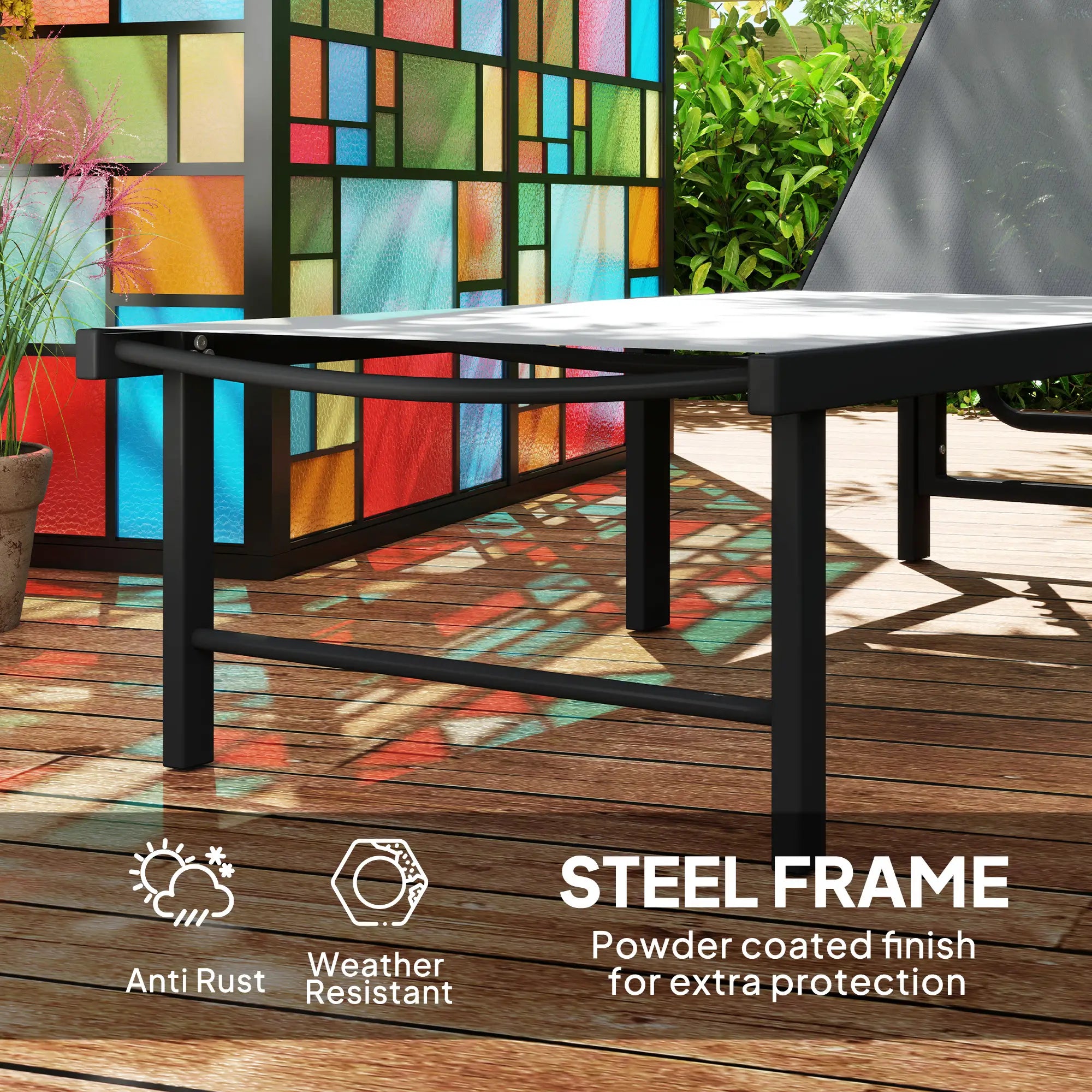 Outdoor Lounge Chair Set Of 2, 5-Position Reclining Chaise With Mesh Seat, Grey Lounger Chairs at Gallery Canada