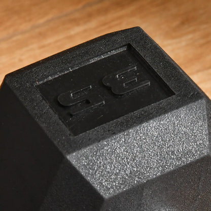 35lbs Rubber Hex Dumbbells, Hand Weight, Fitness Training, Black Dumbbells & Barbells at Gallery Canada