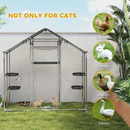 Large Cat Enclosure, Waterproof Cover, 5 Platforms, Hammock Outdoor Cat Enclosures at Gallery Canada