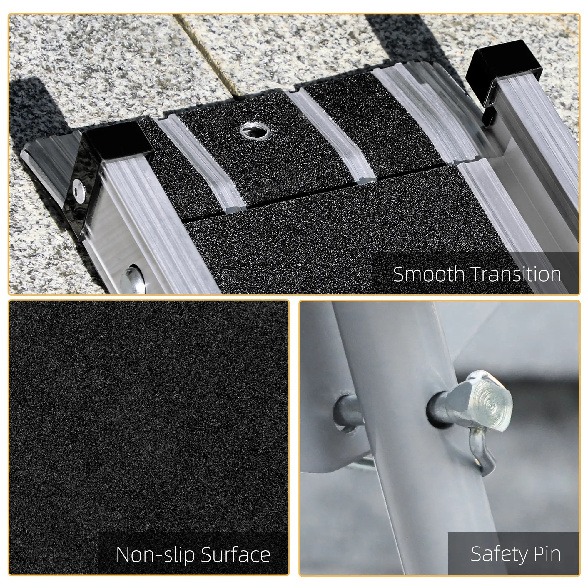 Telescopic Wheelchair Ramp, 8ft, 600 lbs, 2 Pack, Aluminum Knee Walker & Wheelchair Ramps at Gallery Canada