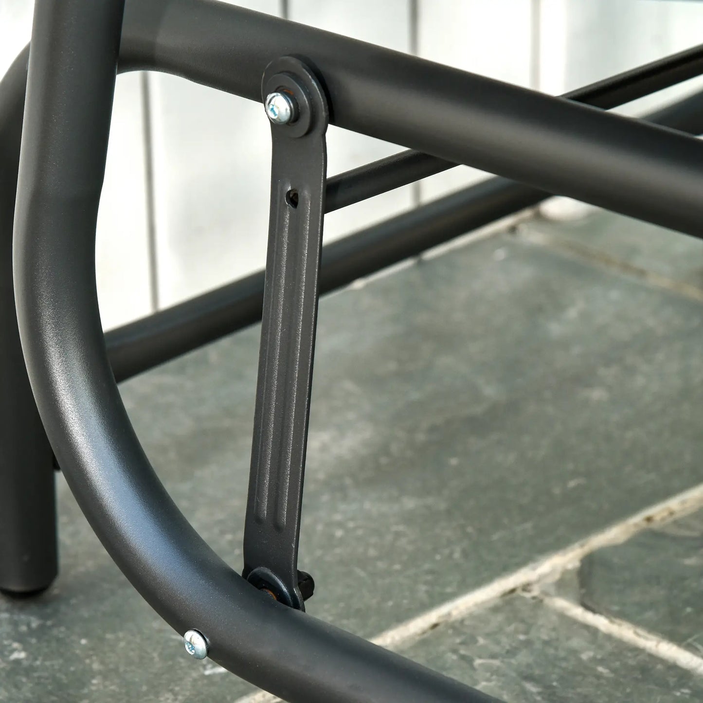 Patio Glider Set, 2 Outdoor Chairs, Breathable Mesh Seat, Black Outdoor Gliders at Gallery Canada