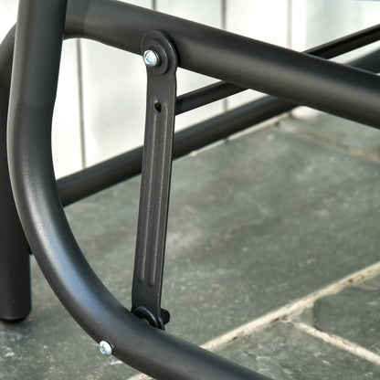 Patio Glider Set, 2 Outdoor Chairs, Breathable Mesh Seat, Black Outdoor Gliders at Gallery Canada
