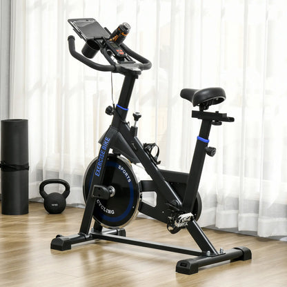 Adjustable Upright Stationary Exercise Bike, LCD Display, Indoor Cycling, Adjustable Resistance, Black Exercise & Stationary Bikes at Gallery Canada