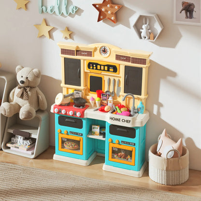 Kids Kitchen Playset with Lights, Sounds, Sink, Stove, Clock, Green Play Kitchen at Gallery Canada