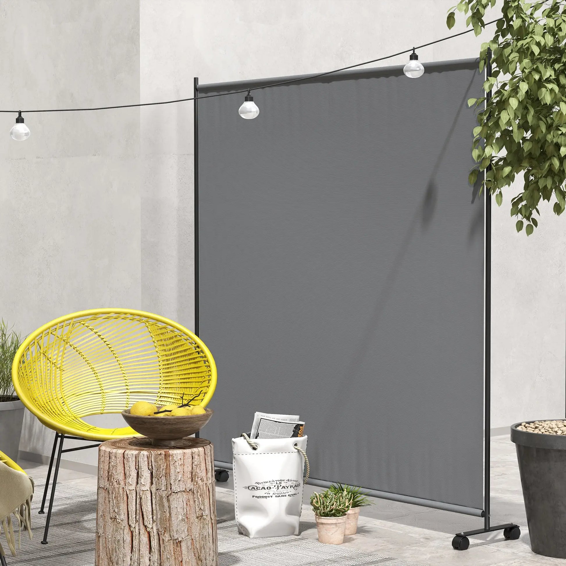 Outdoor Room Divider, Rolling Privacy Screen, 6ft Tall Side Awnings at Gallery Canada