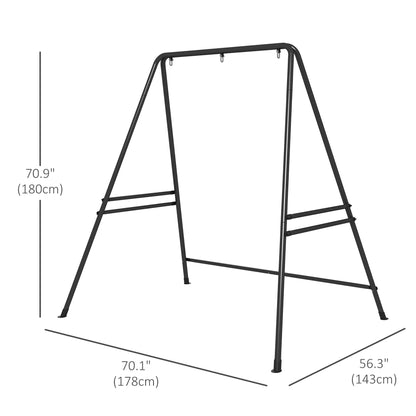 Hammock Chair Stand, Heavy Duty Metal Frame, Indoor Outdoor Use, Black Hammock Stands at Gallery Canada