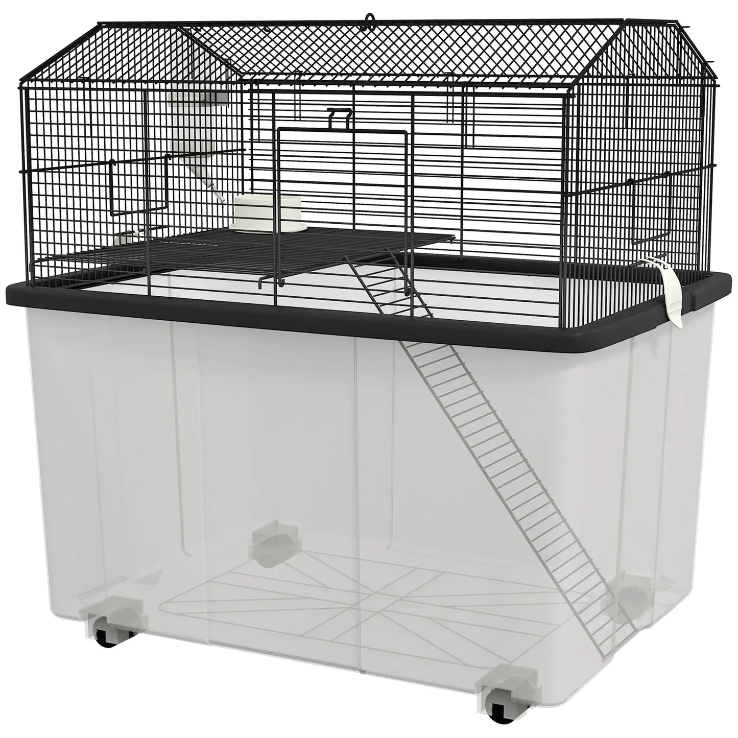 Hamster House, Gerbil Habitat, Wheels, Detachable Bottom, Black Hamster Cages Black at Gallery Canada