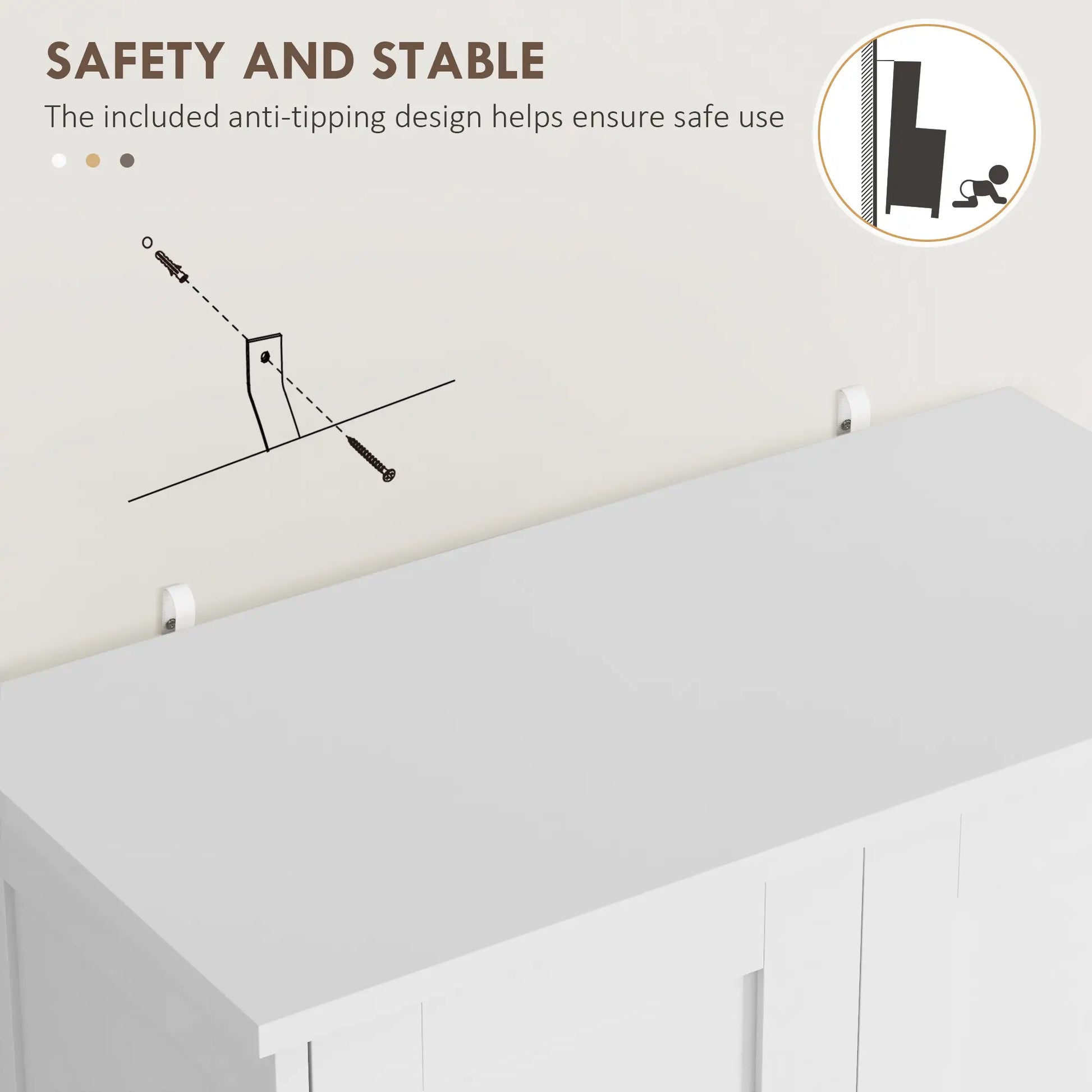 50.5" Kitchen Cabinet, 4 Doors, Drawer, Adjustable Shelf, White Kitchen Pantry Cabinets at Gallery Canada