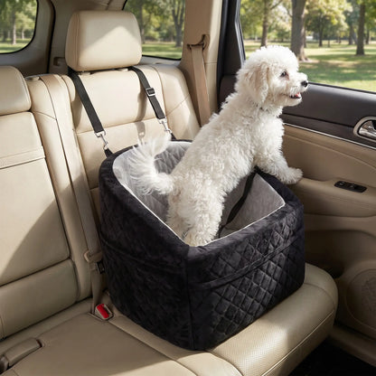 Dog Booster Car Seat Washable, Small Under 10kg, Grey Dog Bike Trailers & Strollers at Gallery Canada