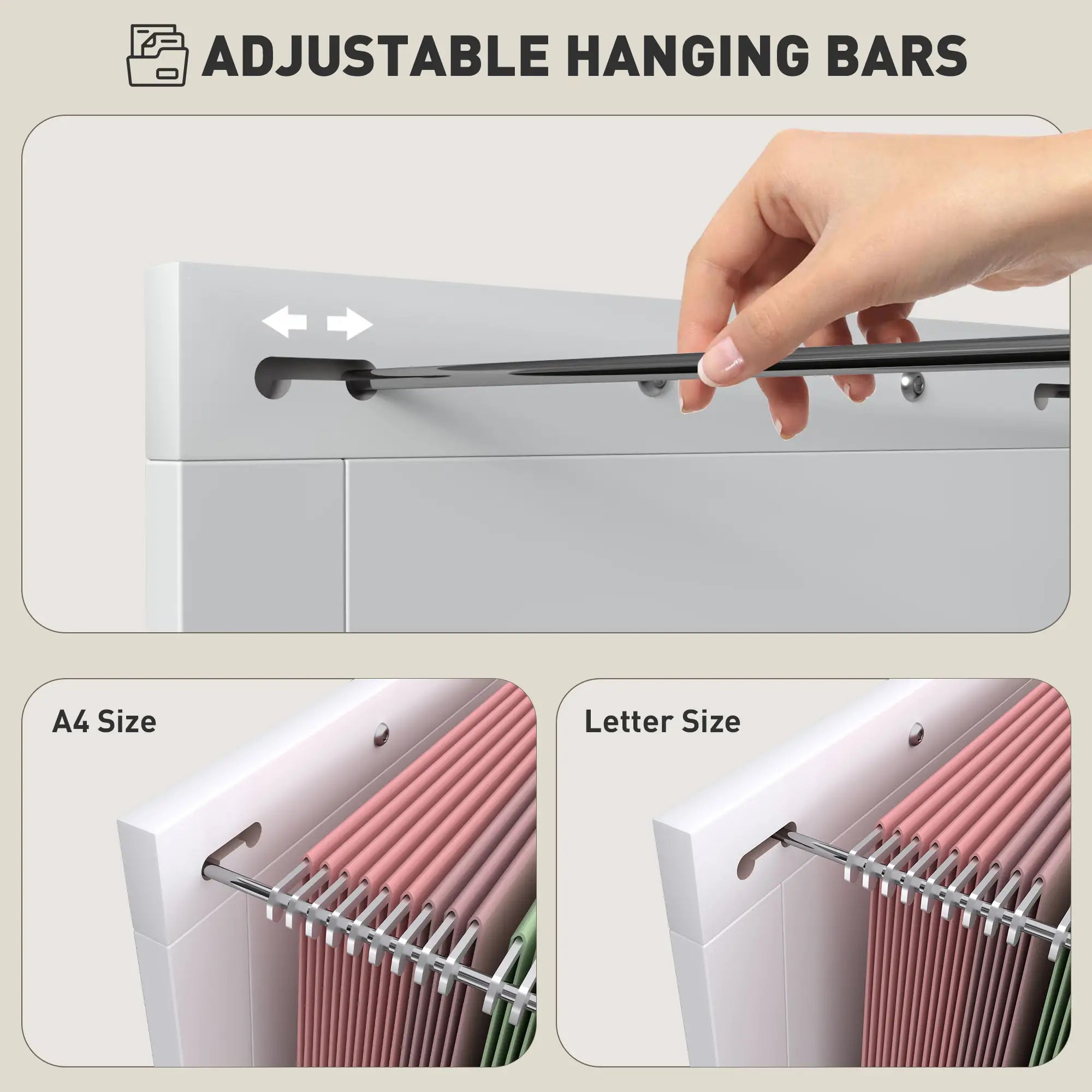 2 Drawer Vertical Filing Cabinet, Rustic Farmhouse, A4 Letter Size, Distressed White, White Office Cabinets & Cupboards at Gallery Canada