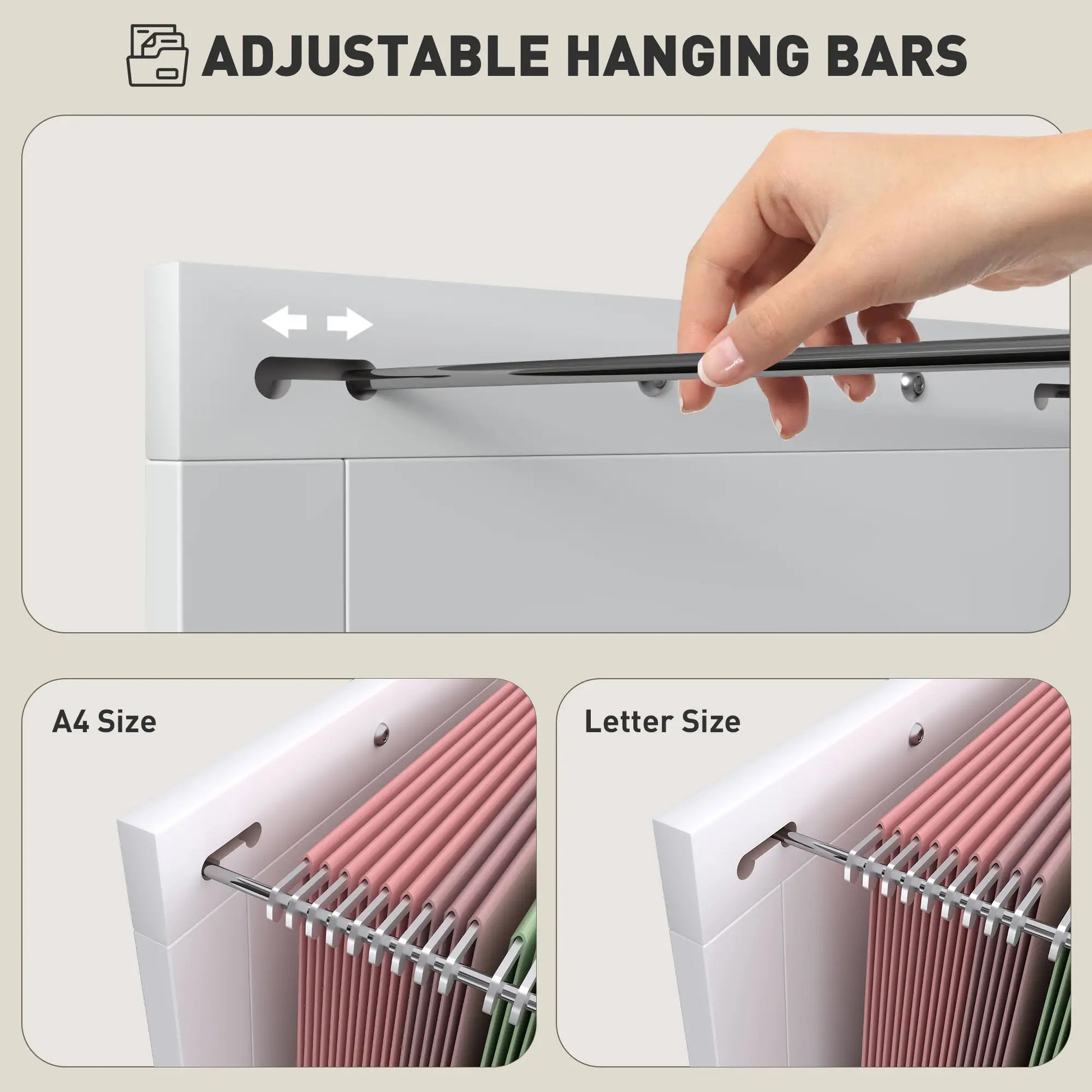 2 Drawer Vertical Filing Cabinet, Rustic Farmhouse, A4 Letter Size, Distressed White, White Office Cabinets & Cupboards at Gallery Canada