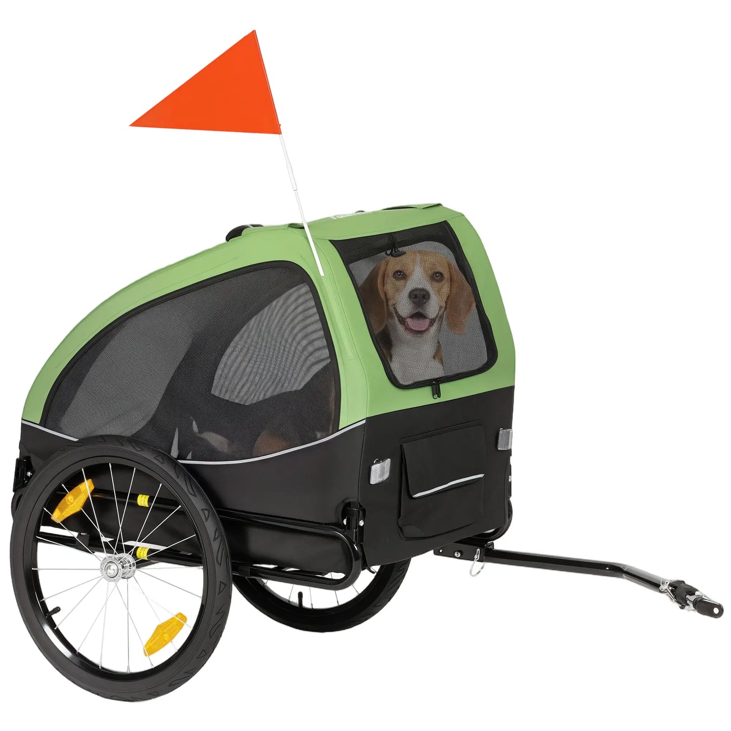 Dog Bike Trailer, Pet Cart Bicycle Wagon, 20" Wheels, Ventilated Windows Dog Bike Trailers & Strollers at Gallery Canada