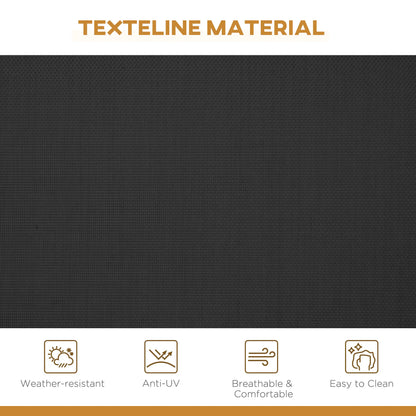 3-Seater Swing Chair, Covered Garden Hammock, A-Frame, Black Patio Swings with Stand at Gallery Canada