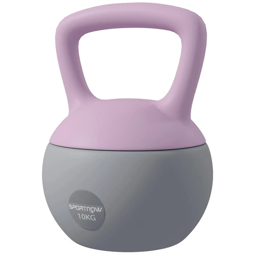 22 Lb Soft Sand Filled Kettlebell With Grip Handle, Purple