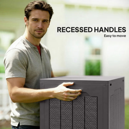 30 Gallon Resin Deck Box, Waterproof UV Resistant Outdoor Storage Deck Box & Outdoor Storage at Gallery Canada