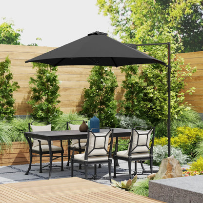8.5FT Offset Patio Umbrella, 360° Rotation, Φ100.8" x 96.5"H, Black Offset Cantilever Umbrellas at Gallery Canada
