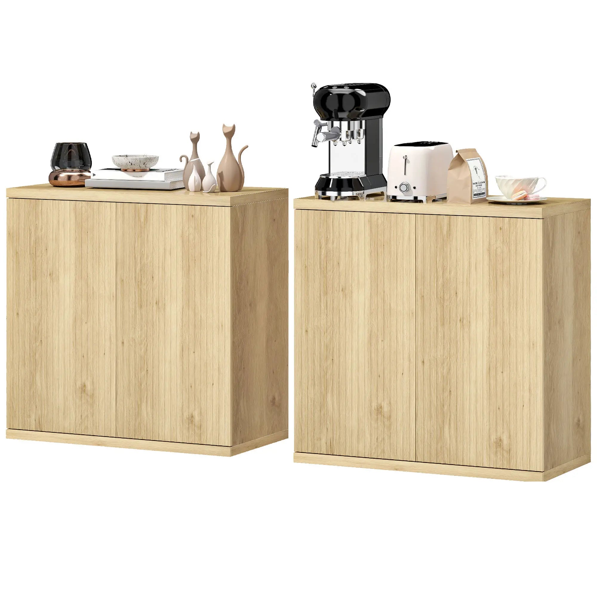 Sideboard Buffet Cabinet Set Of 2, Kitchen Cabinet, Oak Bar Cabinets Oak at Gallery Canada