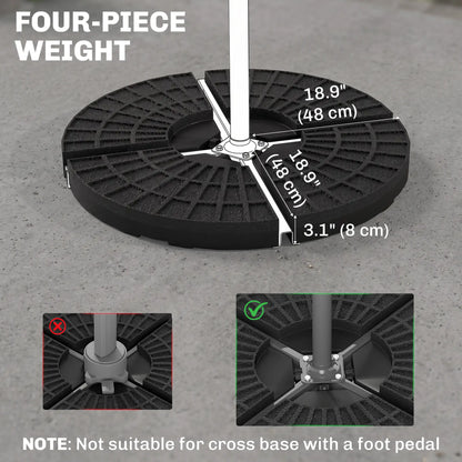 Set Of 4 Umbrella Base Weights, Outdoor Parasol Holder, Portable Umbrella Bases at Gallery Canada