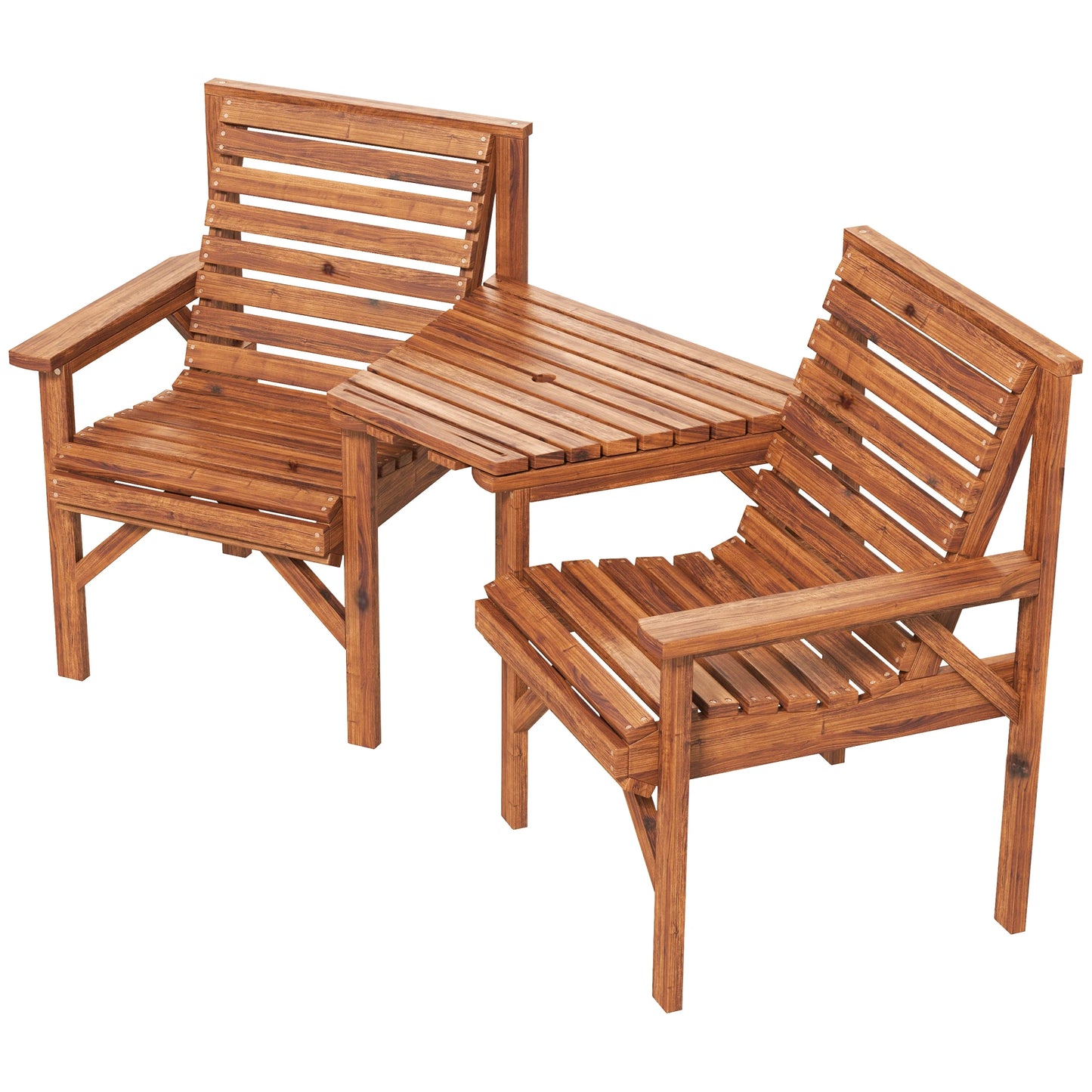 3Pcs Outdoor Bench Set, Backyard, Balcony, Tan Brown Outdoor Benches Tan at Gallery Canada