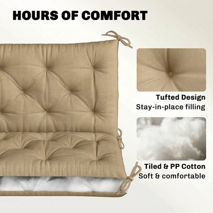 3-Seater Bench Swing Replacement Cushions, Patio Garden, Beige Patio Chair Cushions at Gallery Canada