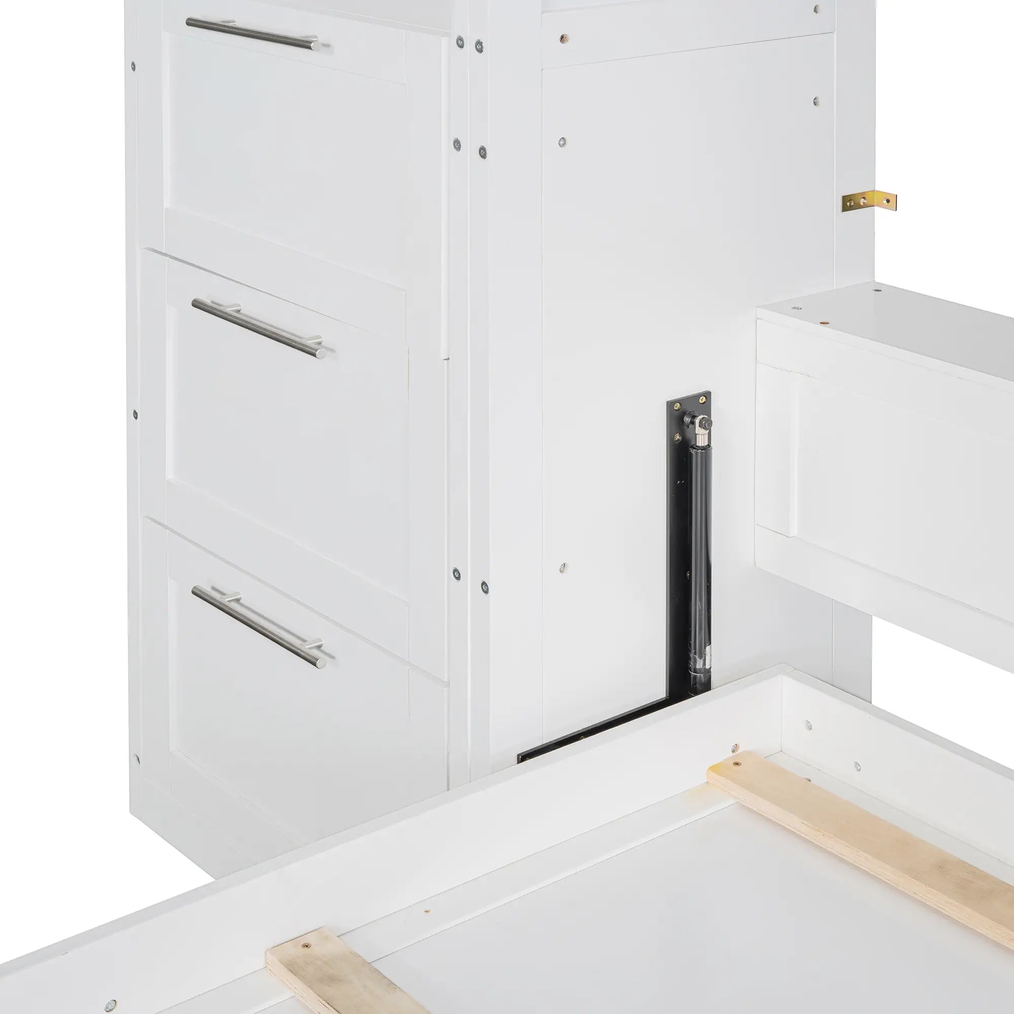 Murphy Bed with Storage, Space-Saving Wall Bed, 120