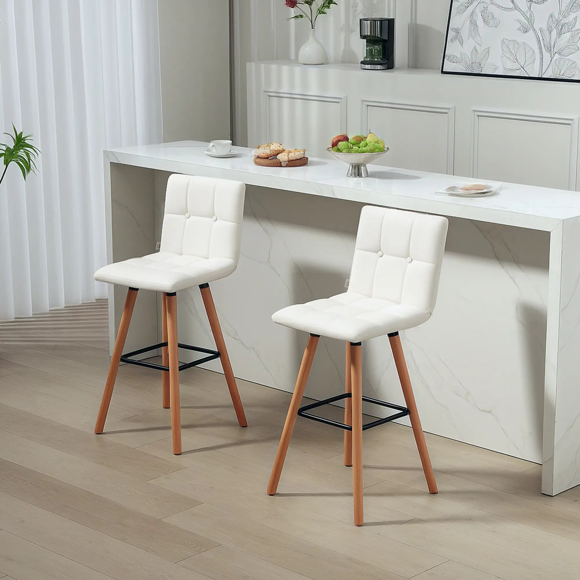 Modern Bar Stools Set of 2, 38