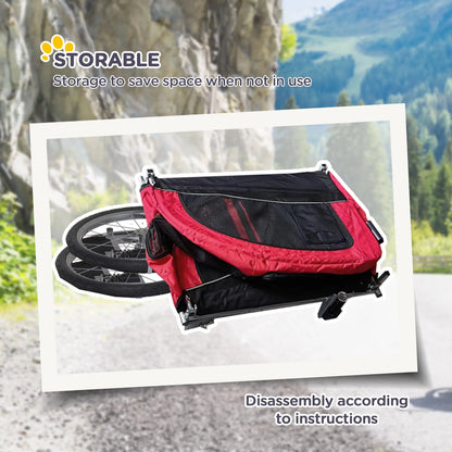 Elite II Dog Bike Trailer, 2-In-1 Pet Stroller, Red Dog Bike Trailers & Strollers at Gallery Canada