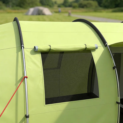6 Person Camping Tent With Porch, 2 Bedroom Living Room, Light Green Camping Tents at Gallery Canada