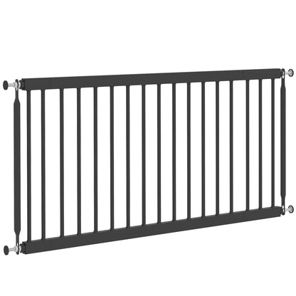 26"-37" Dog Gate, 18" Tall, 2 Extension, Pressure Mount, Black Pet Gates Black at Gallery Canada