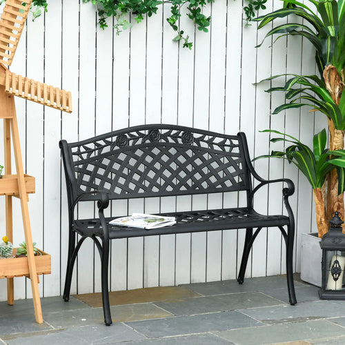 Garden Bench With Aluminum Frame, 40