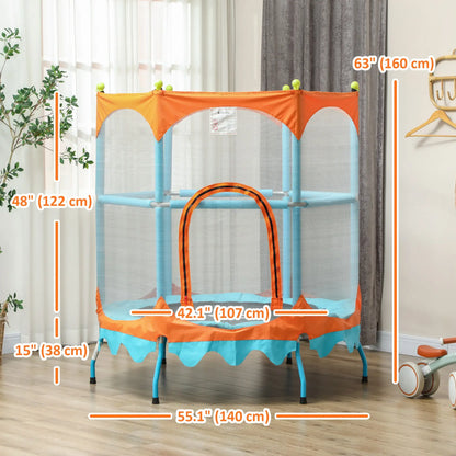 Kids Trampoline, 4.6FT with Handlebar, Safety Net, Blue Trampolines at Gallery Canada