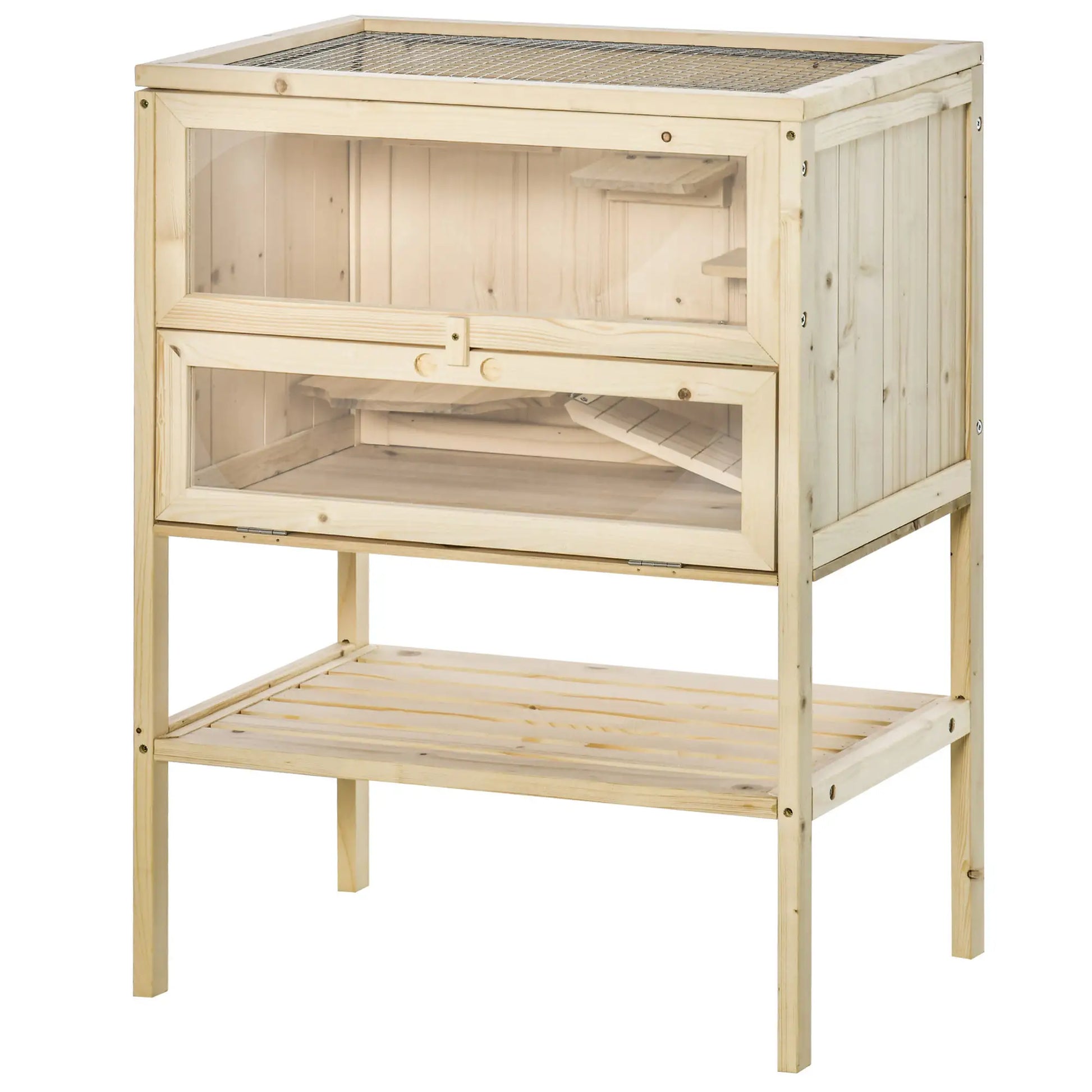 3 Tier Fir Wood Hamster Cage, Small Animals Play House, Exercise Center Hamster Cages at Gallery Canada