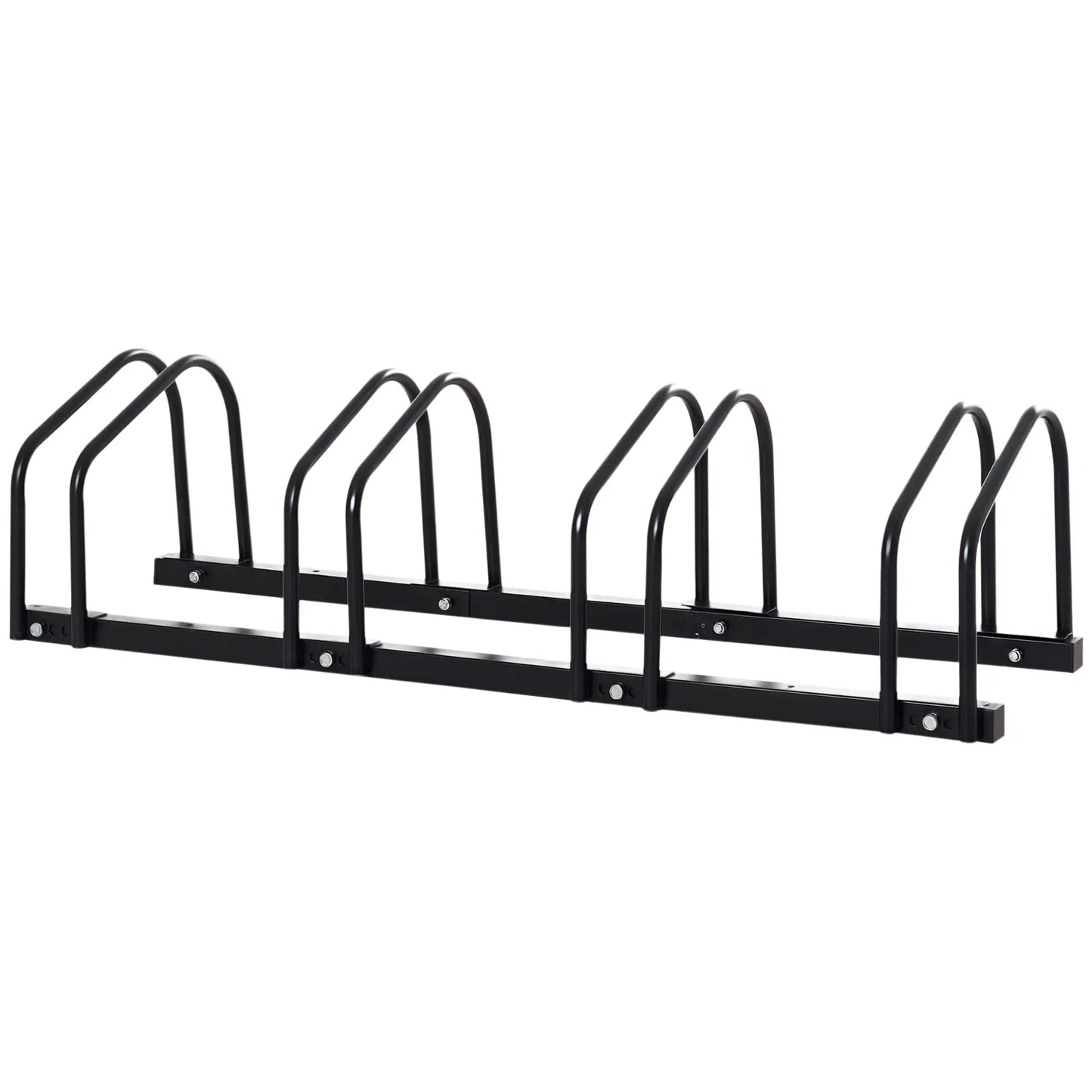 4-Bike Bicycle Floor Parking Rack, Cycling Storage Stand, Black Bike Parking Stands Black at Gallery Canada