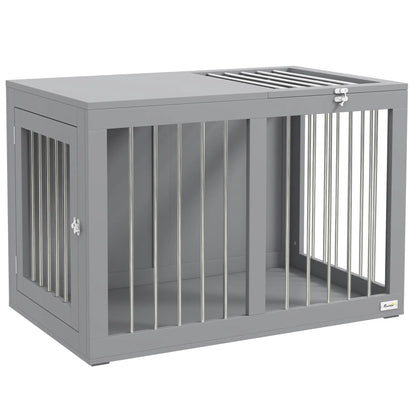 31.5" Dog Crate Furniture, Double Doors, Medium Dogs, Grey Houses, Kennels & Pens at Gallery Canada