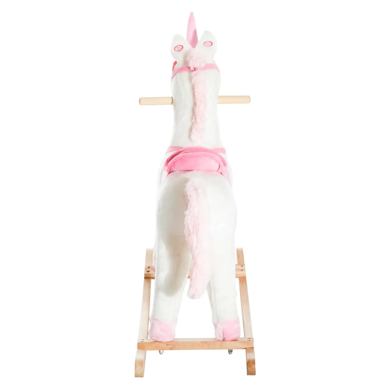 Kids Plush Rocking Horse Unicorn, Realistic Sounds, White & Pink Rocking Horses at Gallery Canada