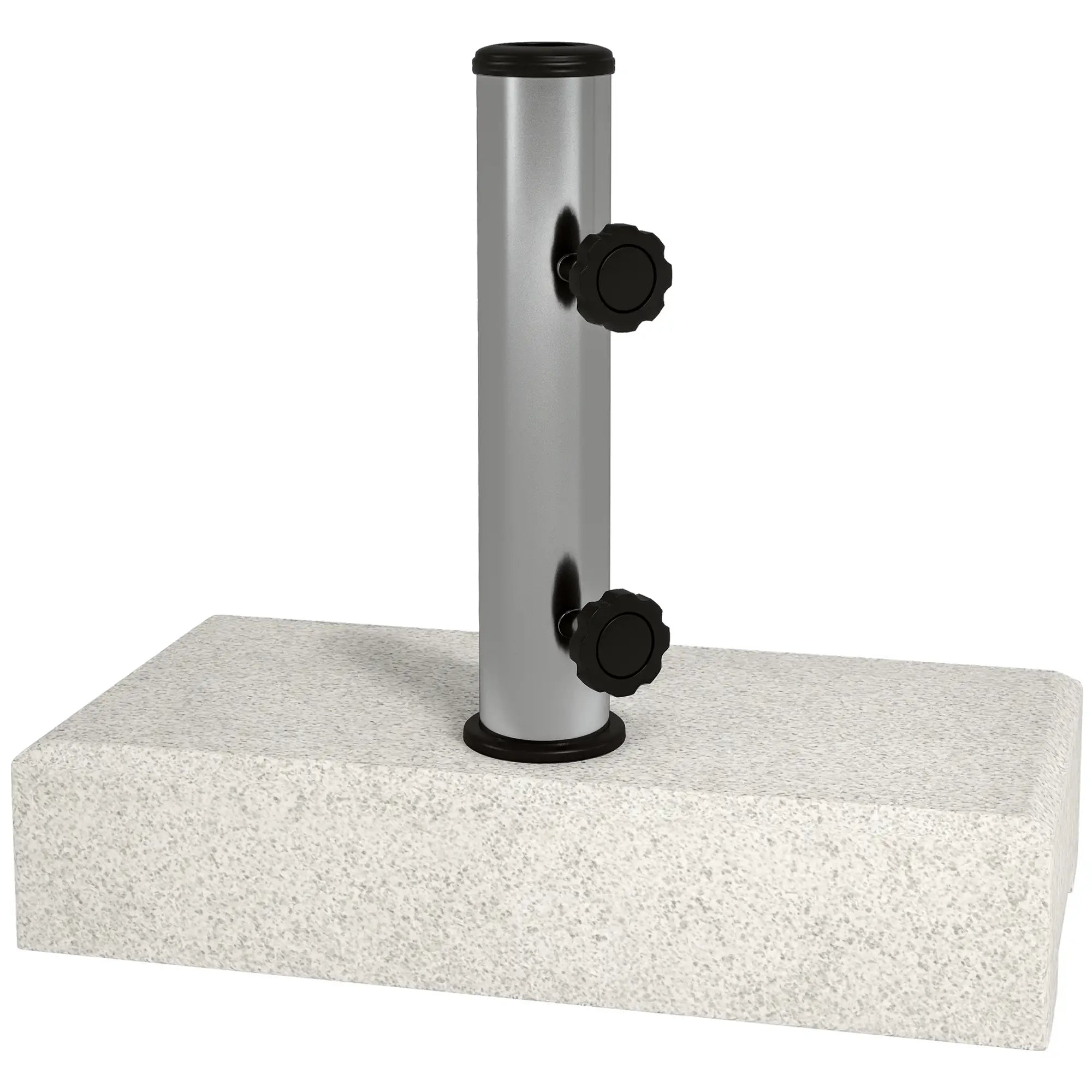 55 Lbs Half Granite Parasol Base, Outdoor Umbrella Stand, Grey Umbrella Bases at Gallery Canada