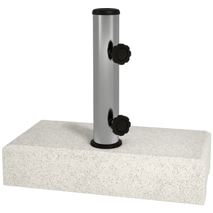 55 Lbs Half Granite Parasol Base, Outdoor Umbrella Stand, Grey Umbrella Bases at Gallery Canada