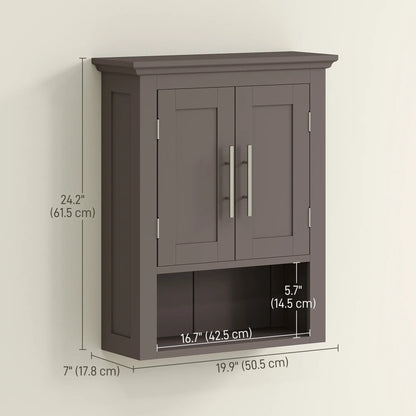 Bathroom Wall Cabinet, Medicine Cabinet with Shelf, Brown Bathroom Cabinets at Gallery Canada