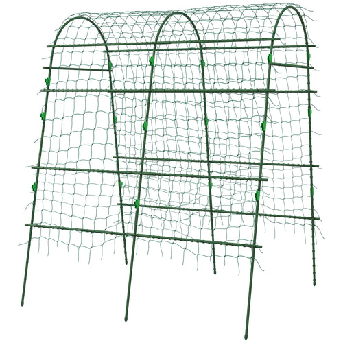 Arched Garden Trellis, Metal Cucumber Plant Support, 57