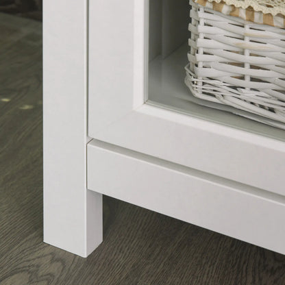 Multifunctional Storage Cabinet, Adjustable Shelves, White White Bookshelves at Gallery Canada