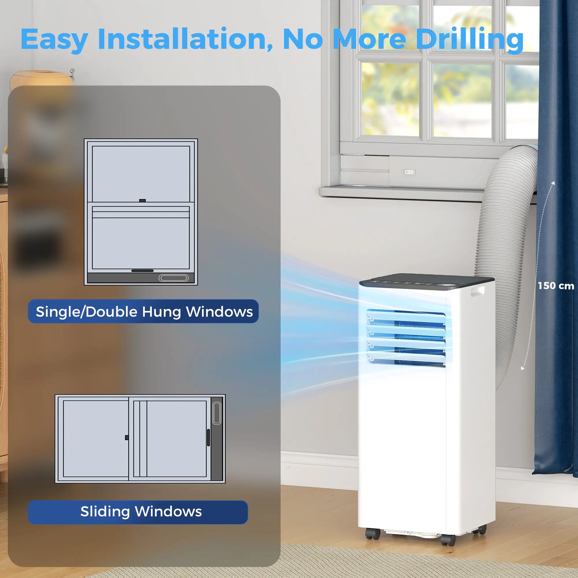 8000 BTU Portable AC, Dehumidifier, Fan, WiFi Voice Remote, 344 Sq. ft Air Conditioner at Gallery Canada