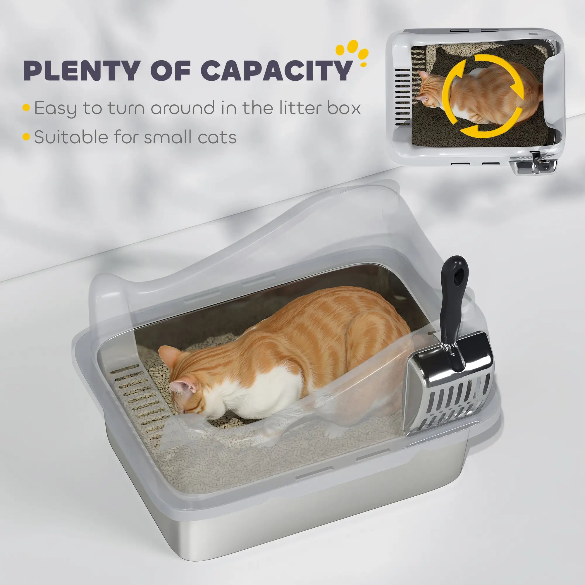 Stainless Steel Cat Litter Box, 17