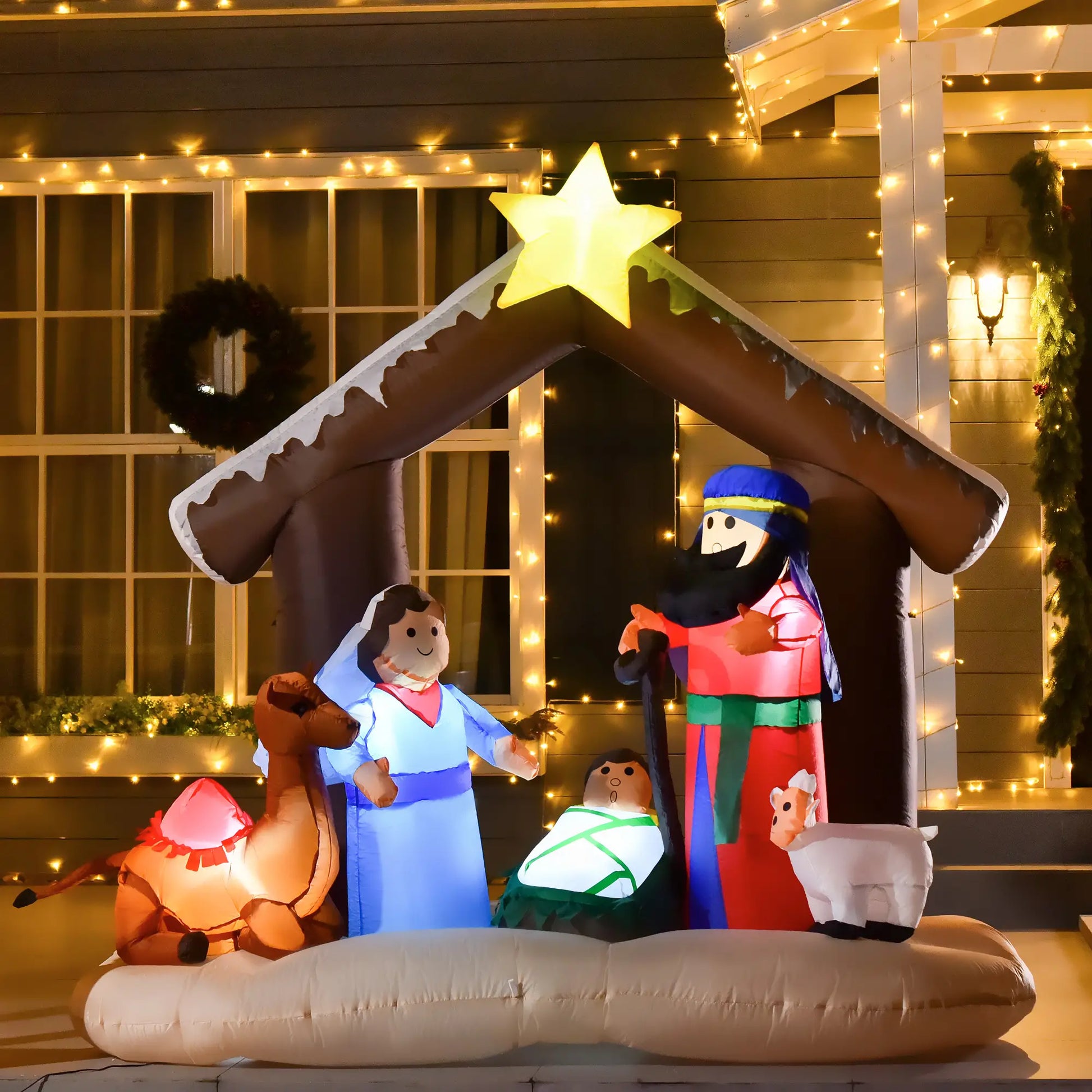 6ft Christmas Inflatable, Bible Arch Jesus' Birth, Holiday Yard Decoration Christmas Inflatables at Gallery Canada